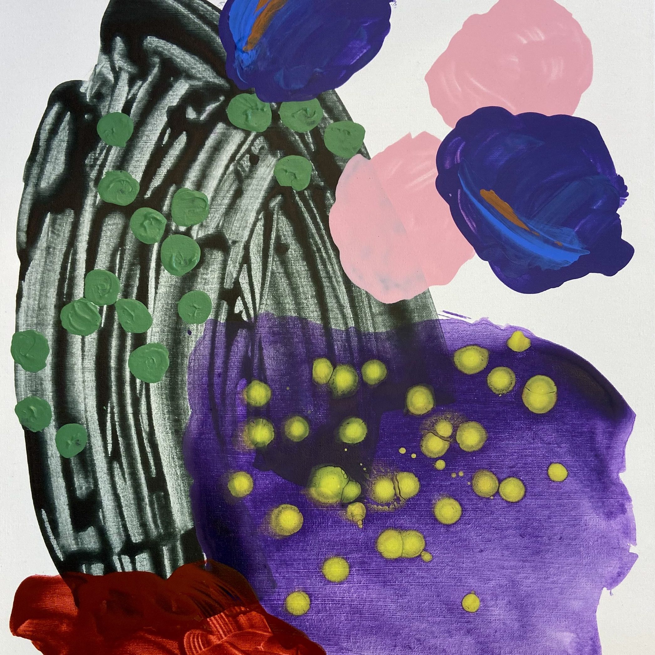 Laura Laurila, Meriheinää, 2020, akryyli kankaalle, 50 x 60 cm