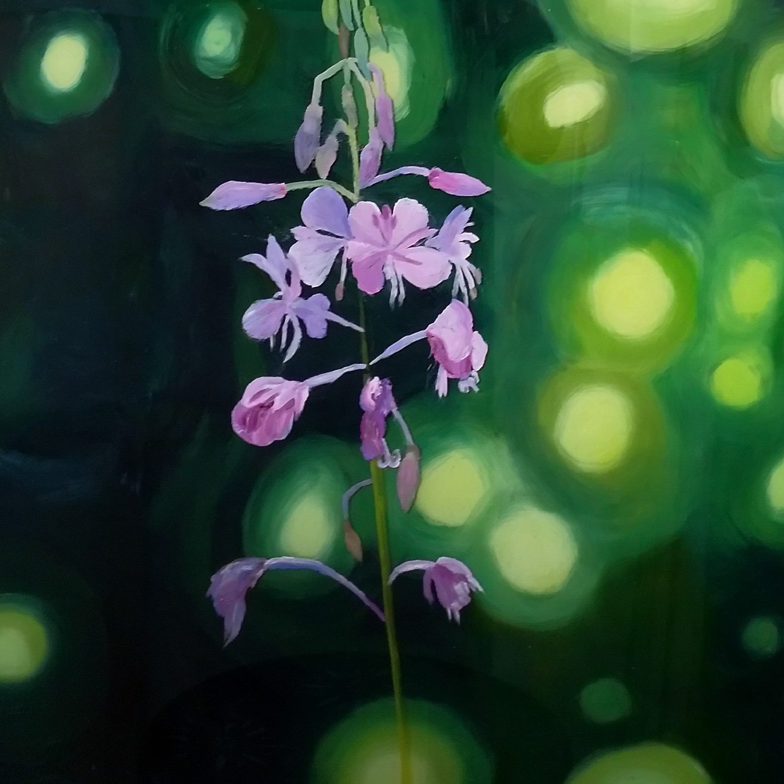Pirjo Vartiainen, Pieni, mutta kaunis, öljy pleksille, 50x60 cm, 2019